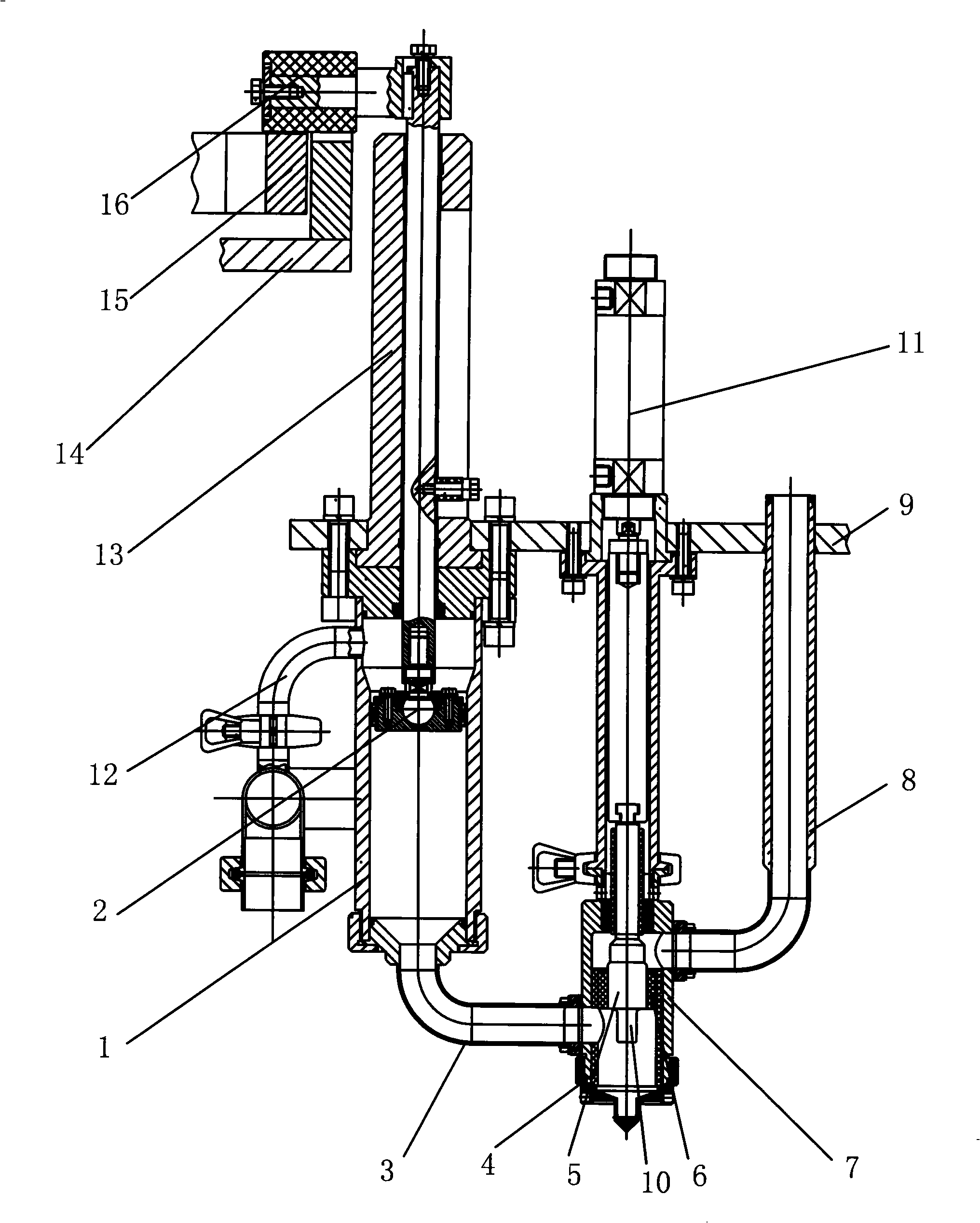 Filling device of filling machine