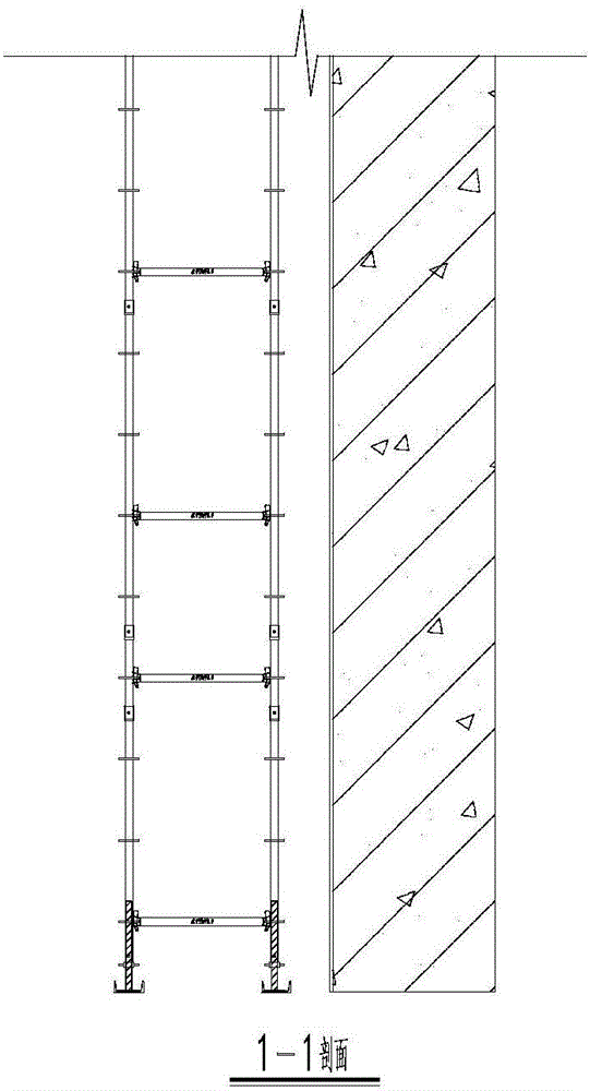 Ring lock scaffold opening portion bracket supporting system