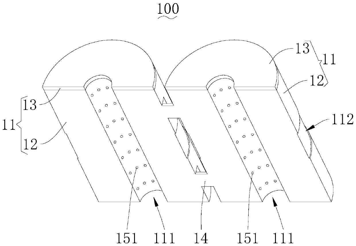 Damping shock absorber, pipeline structure, metal plate structure and refrigerating and heating equipment