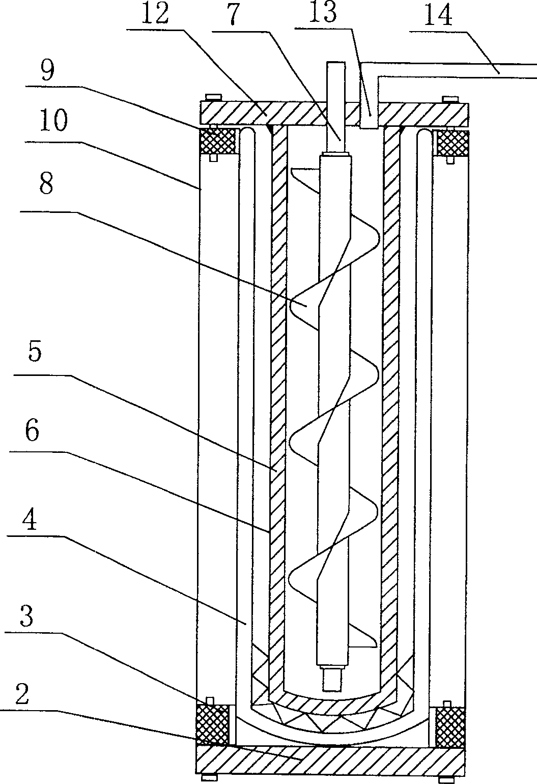 Flow-guiding solar water heater