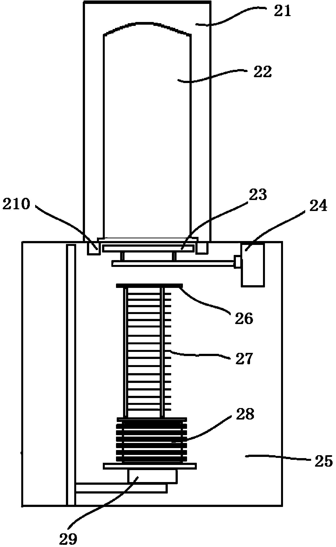 Mechanism capable of realizing lifting and rotating integrated movement of furnace door