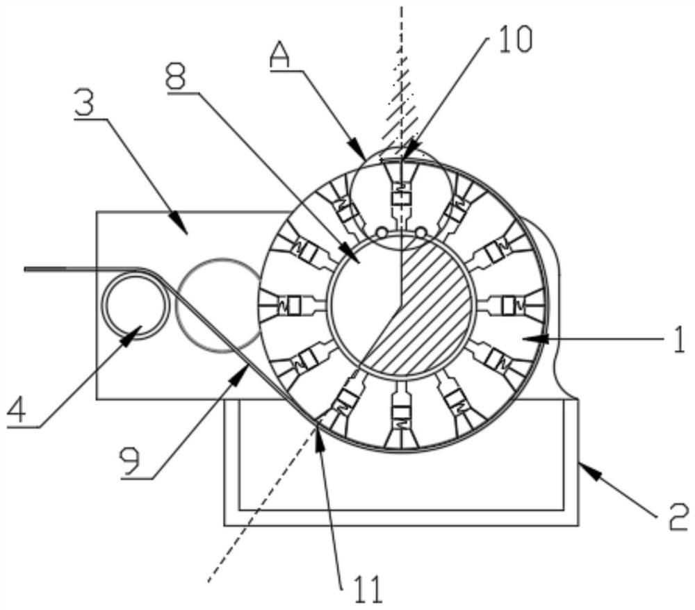 Roller type melt-blowing receiving web forming device