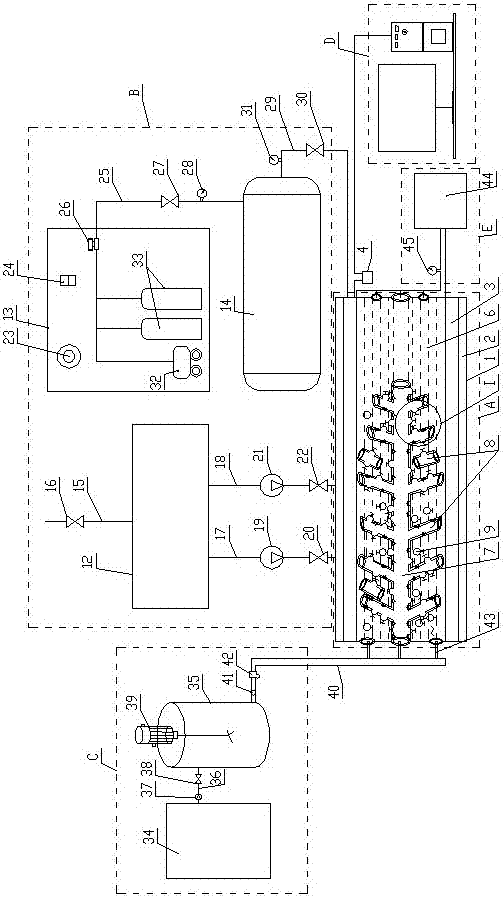 Device for observing transportation of propping agent in fracturing process of coal reservoir