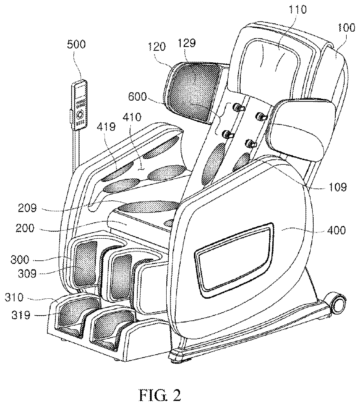 Heating assembly for massage chair including separate heating element and massage chair comprising the same