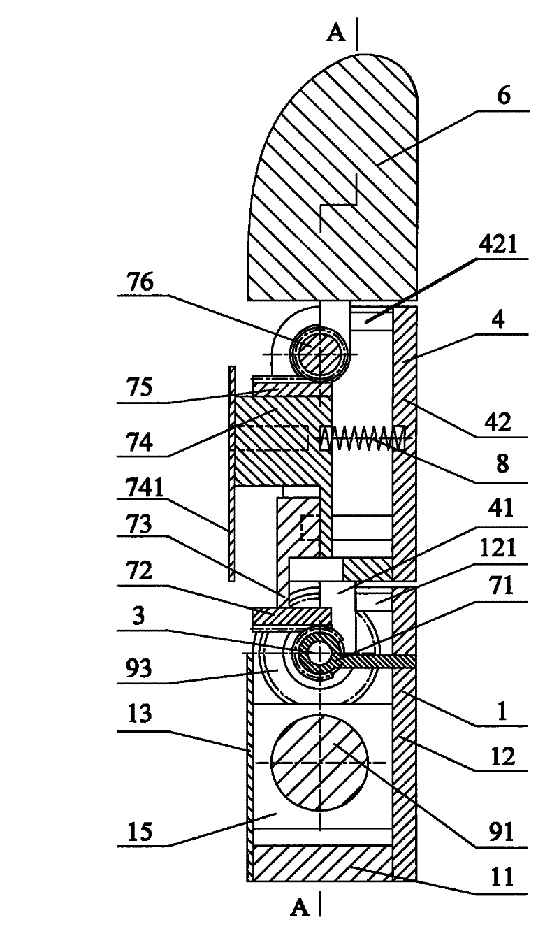 Double-rack slider type parallel finger device integrating coupling and under-actuation