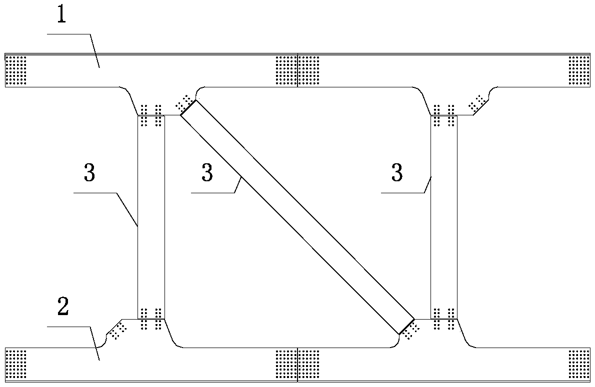 Assembling method of truss bridge segments