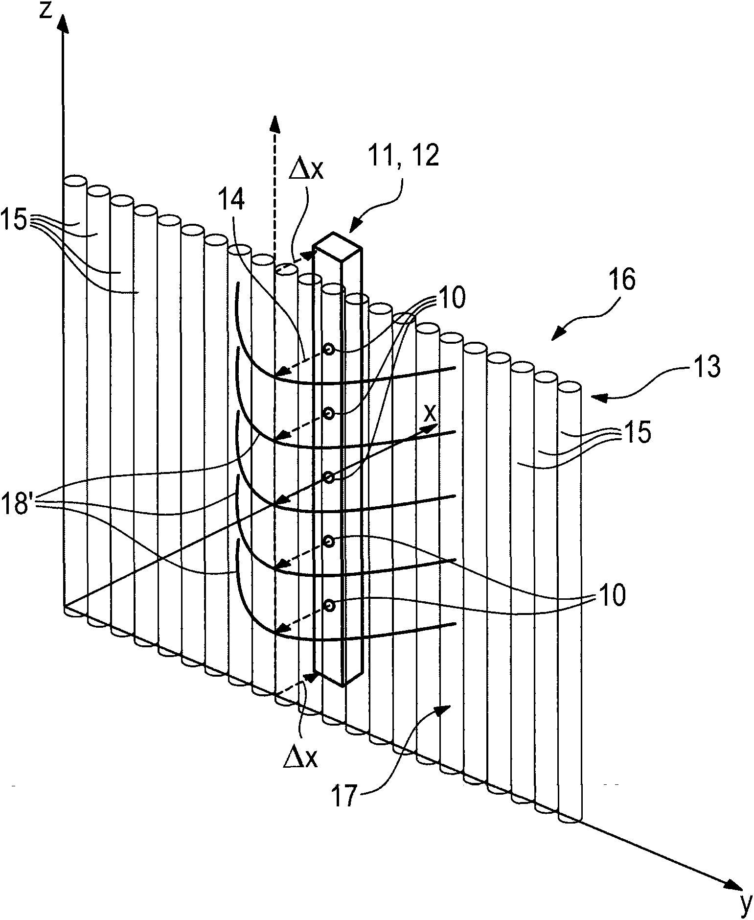 Device for generating light effects, and motor vehicle lamp