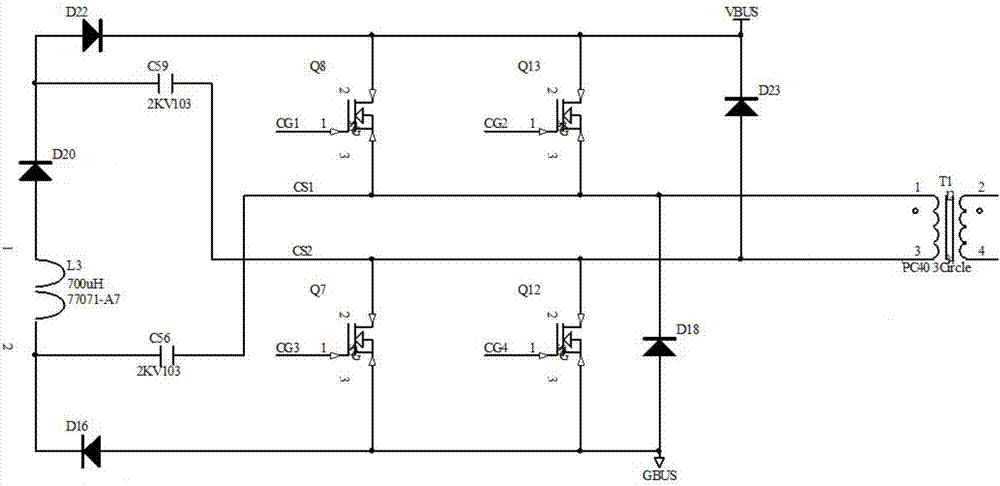 Absorption circuit for absorbing spike voltage of two-transistor forward converter