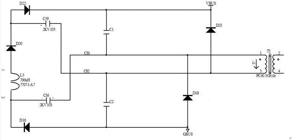 Absorption circuit for absorbing spike voltage of two-transistor forward converter
