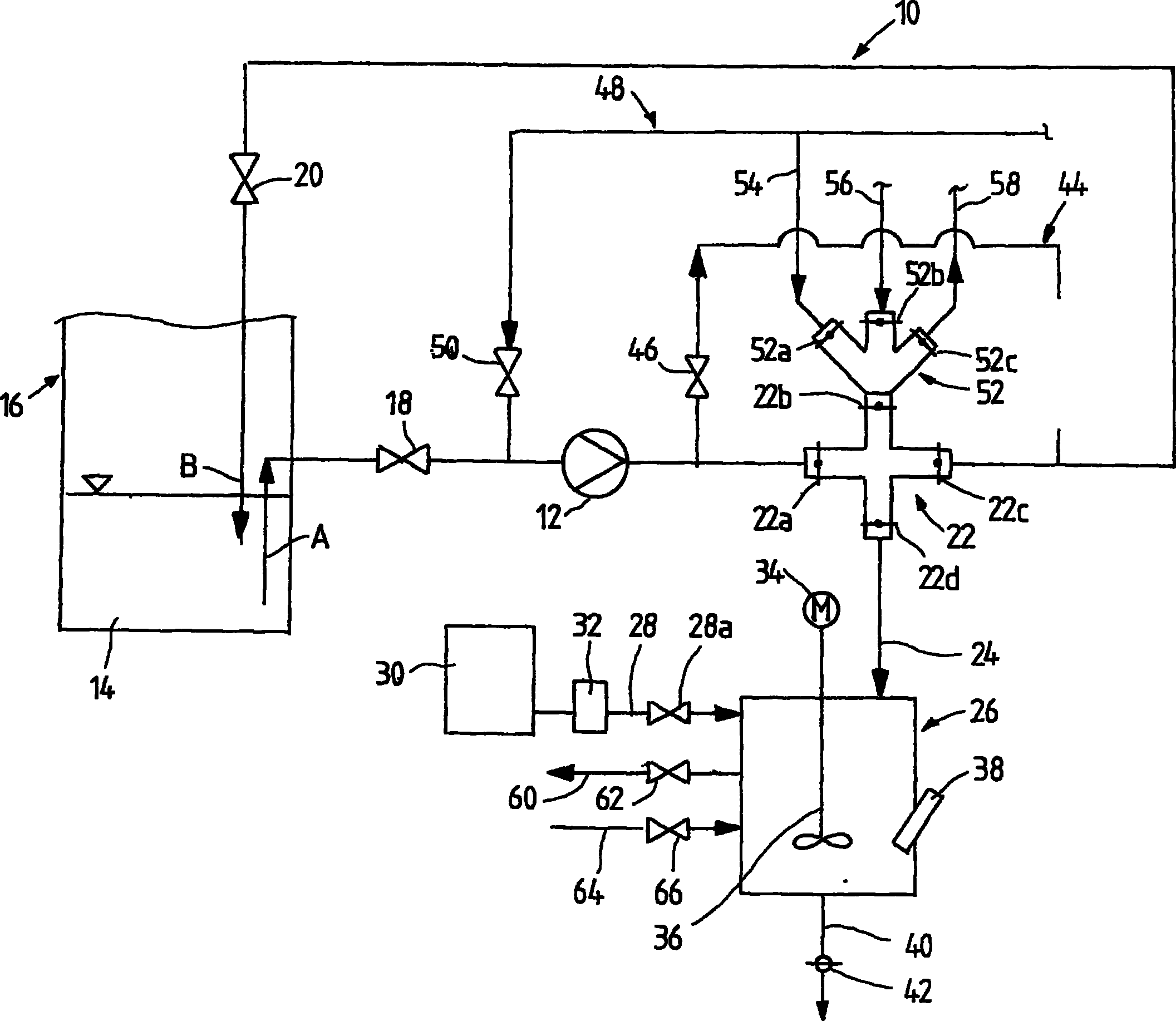 Method for the determination of the caco3 content in a washing liquid