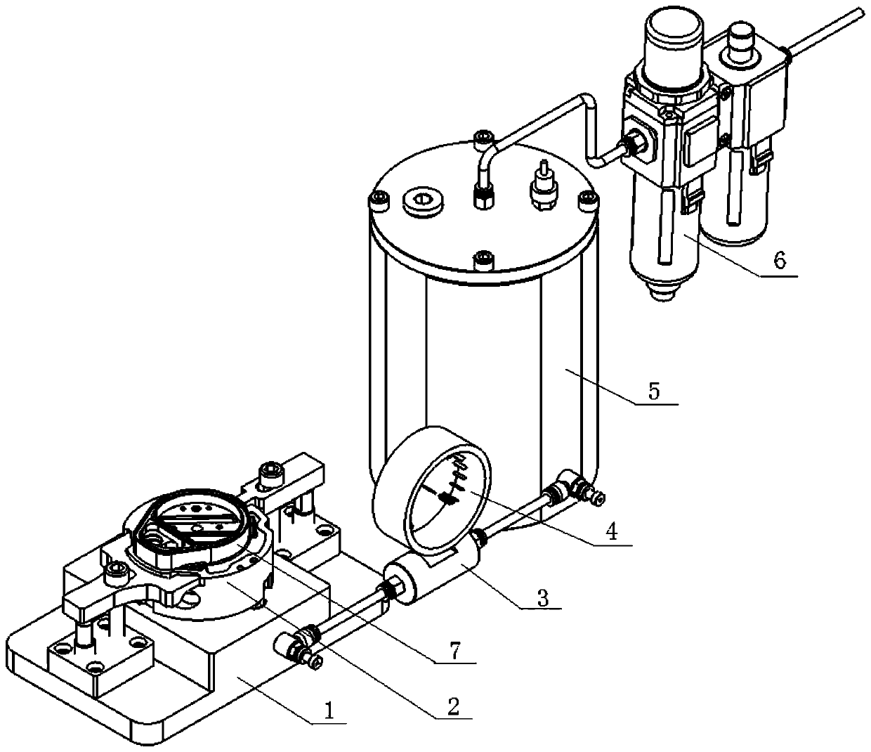 One-way valve opening pressure detecting device and detecting method thereof