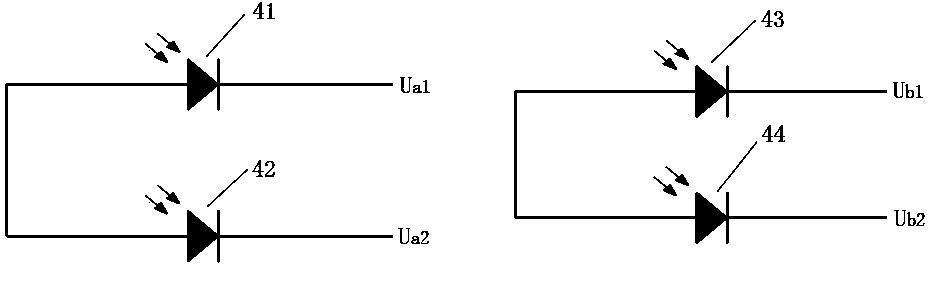 Time grating linear displacement sensor based on alternating light fields