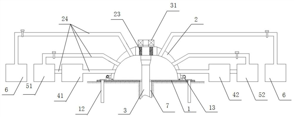 Oil gas leakage collection and constant-pressure device