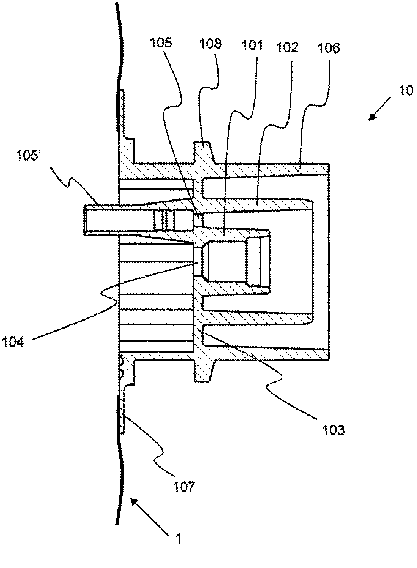 Adapter for connecting a container connector to a connection socket of a dialysis machine
