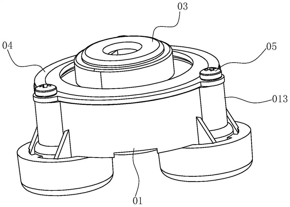 An automatic assembly method for a water pump piston frame assembly