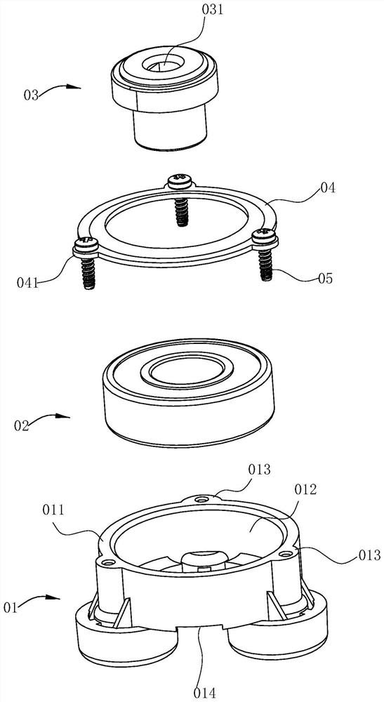 An automatic assembly method for a water pump piston frame assembly