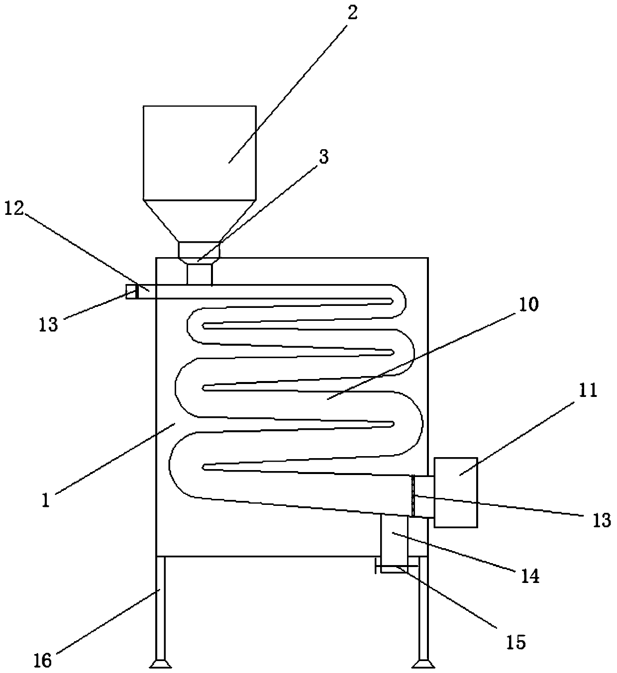 Grain drying device capable of uniformly transporting air