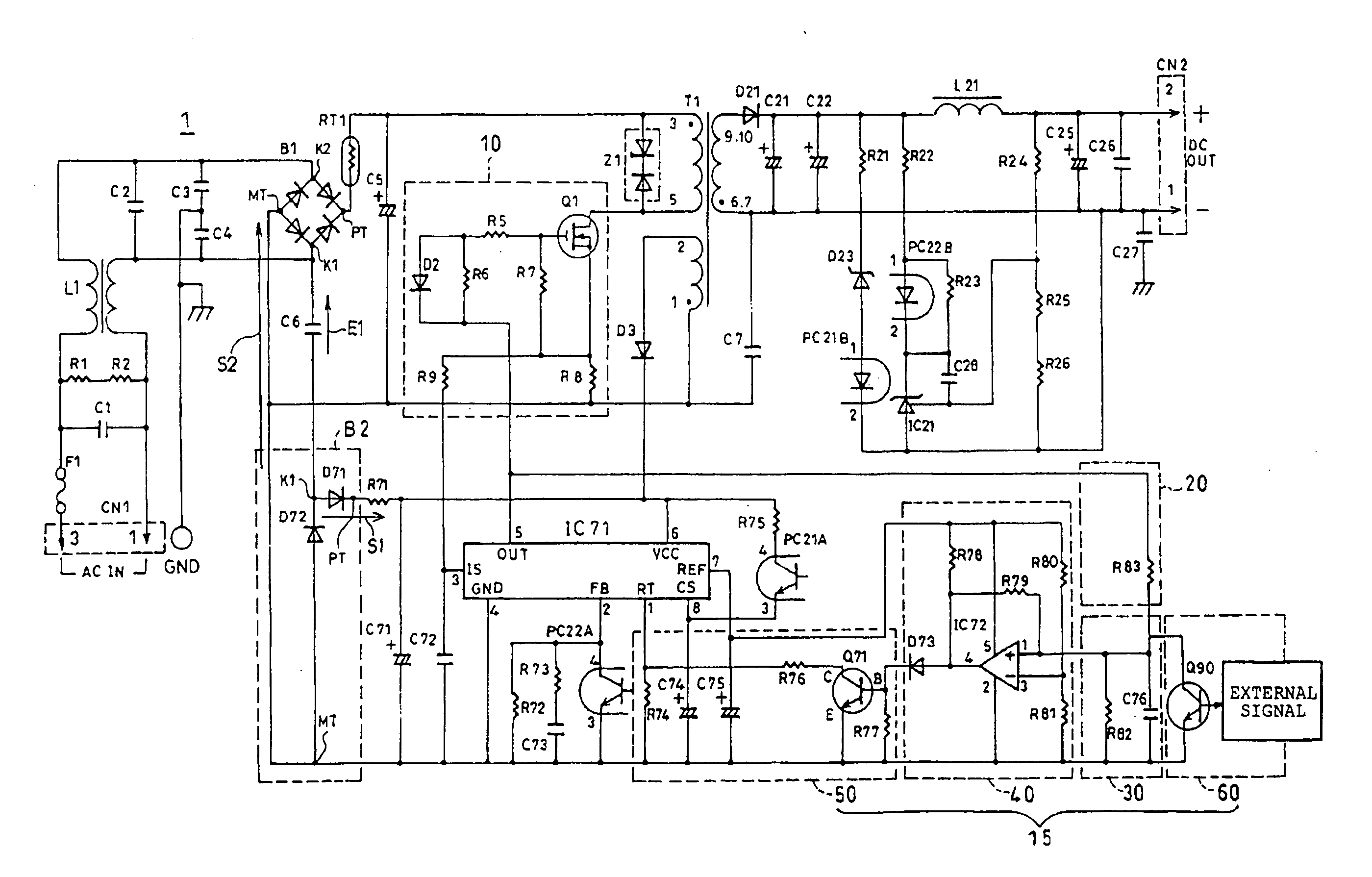 Switching power supply unit and method for setting switching frequency