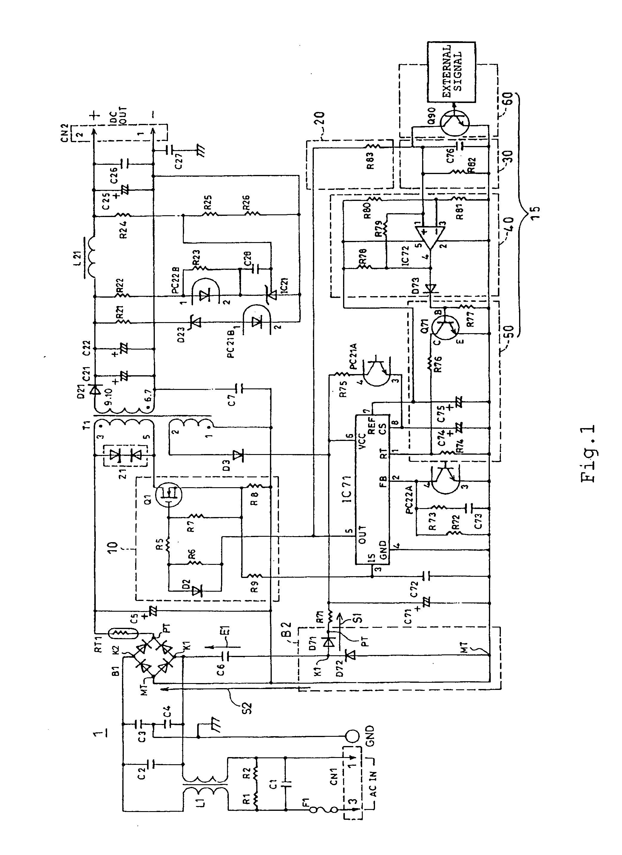 Switching power supply unit and method for setting switching frequency