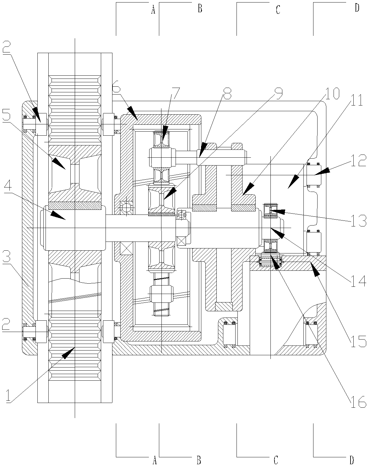 Diaphragm type long-travel unidirectional spring mechanism