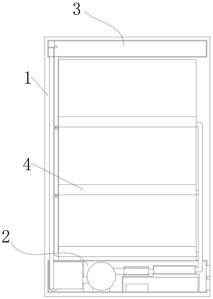 A mobile layered computer cabinet with real-time high temperature monitoring function