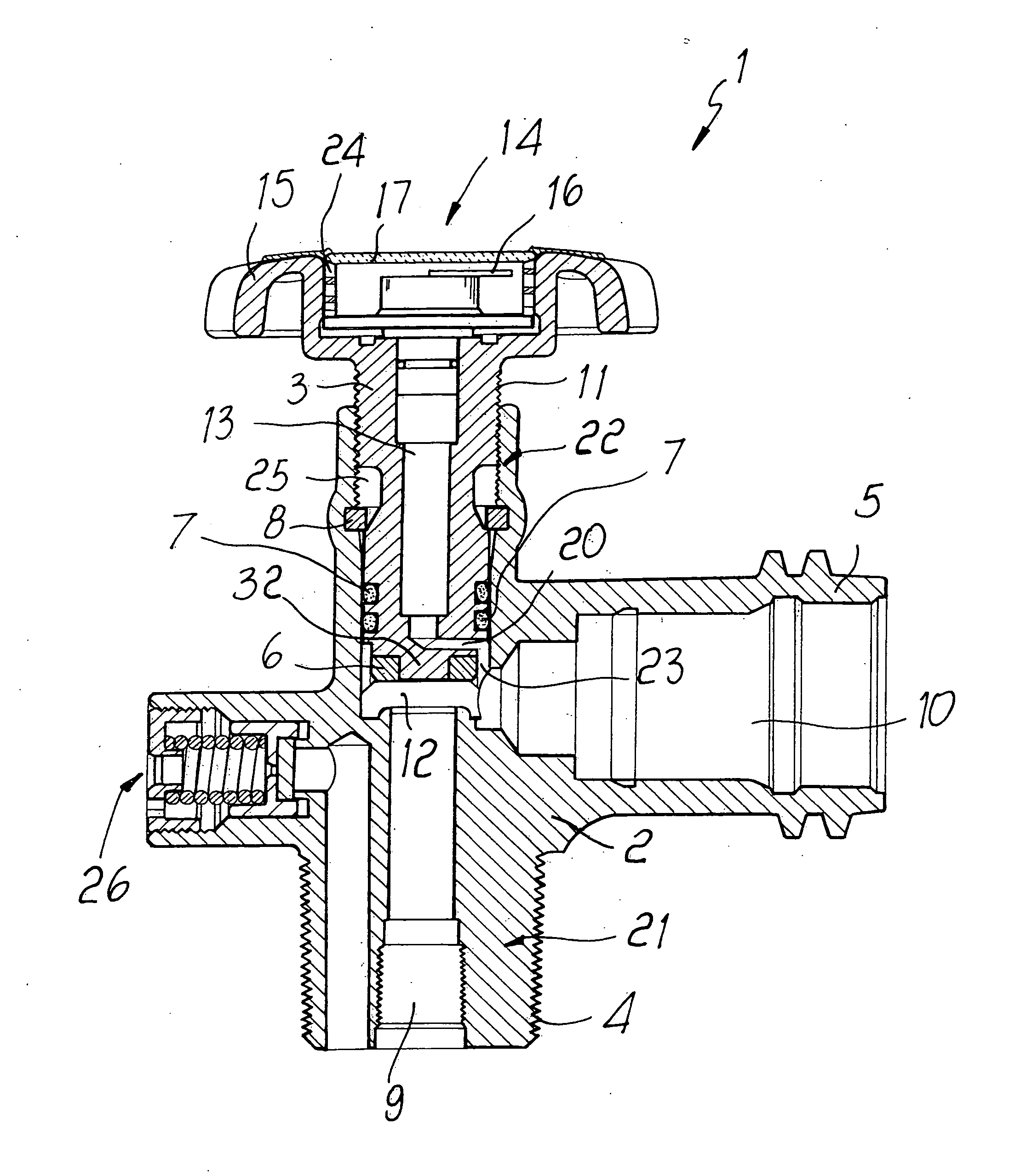 Flow control valve for cylinders of liquefied gases, having a means for indicating the status of the fluid