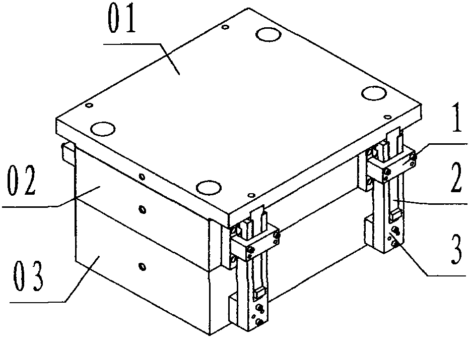 Three-opening hooked opening/closing mould mechanism for injection mould