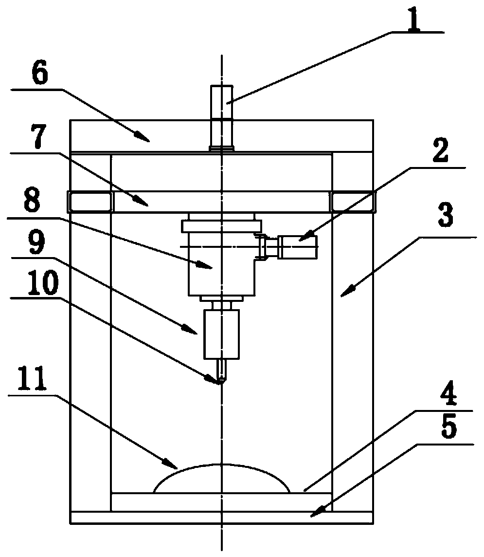 Dynamic dent resistance measuring device of sheet metal