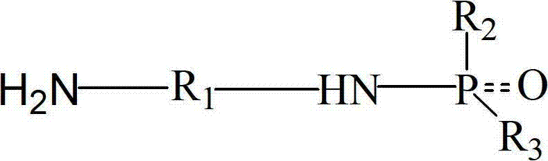 Reaction type phosphorus-nitrogen fire retardant and synthesizing method thereof