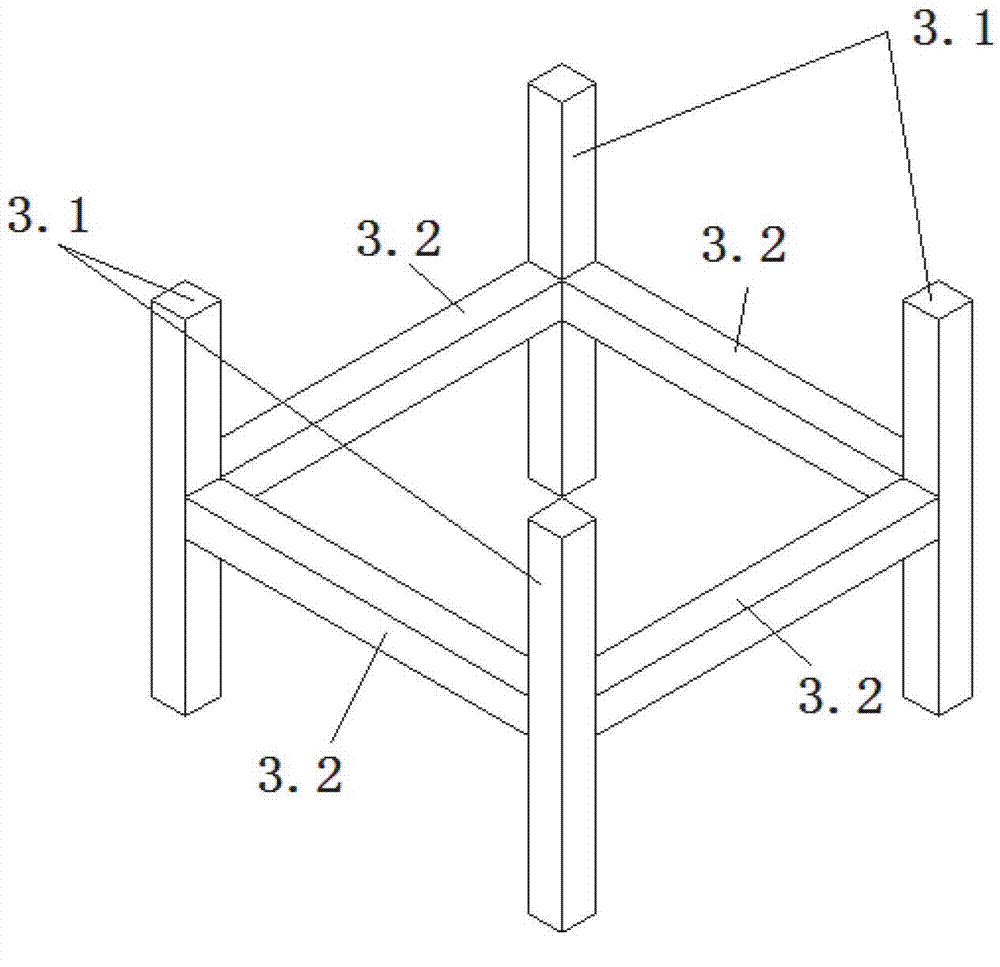 Dam with pile groups and permeable frame and construction method of dam