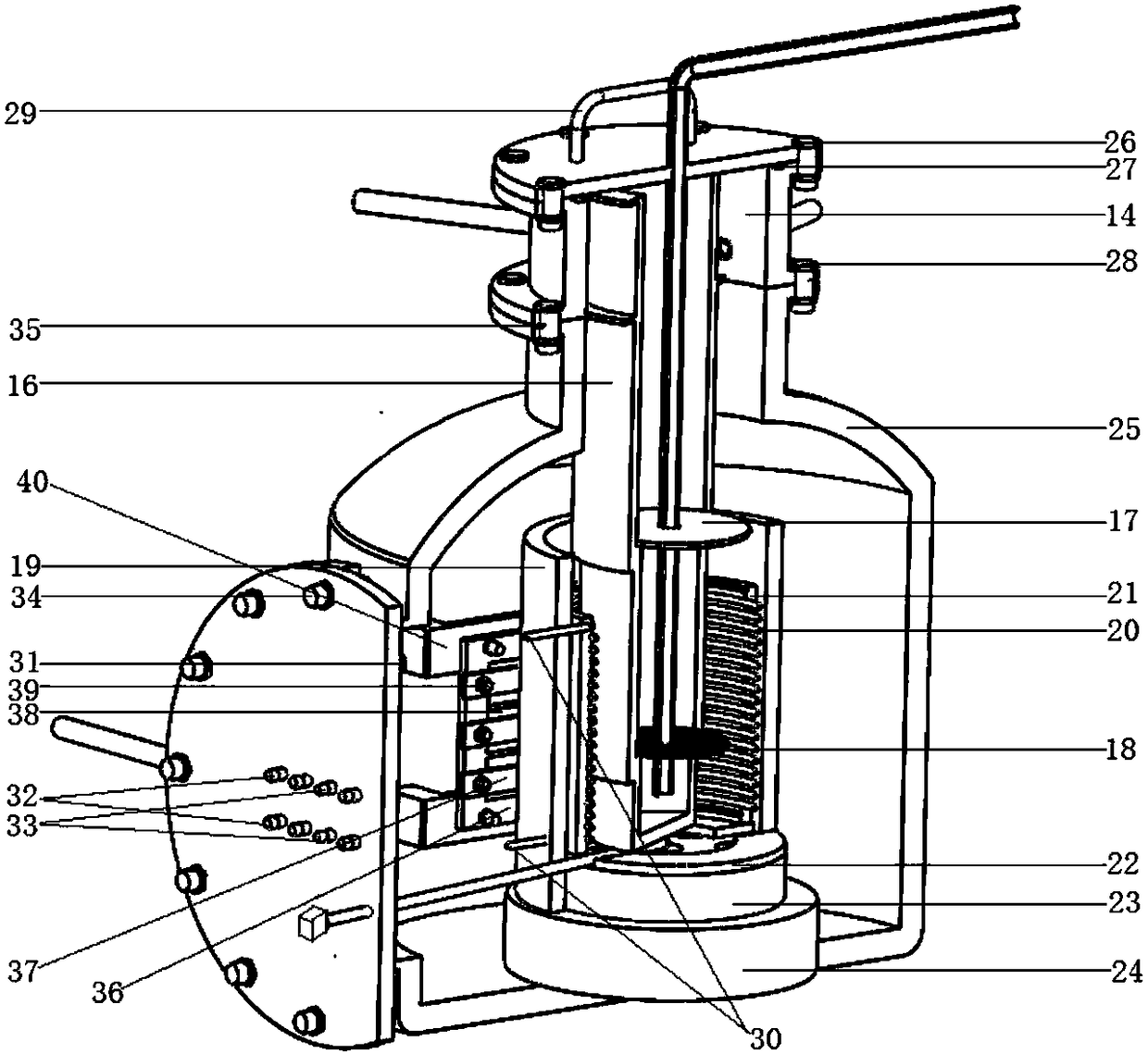 Nitriding furnace with magnetic field auxiliary mechanism