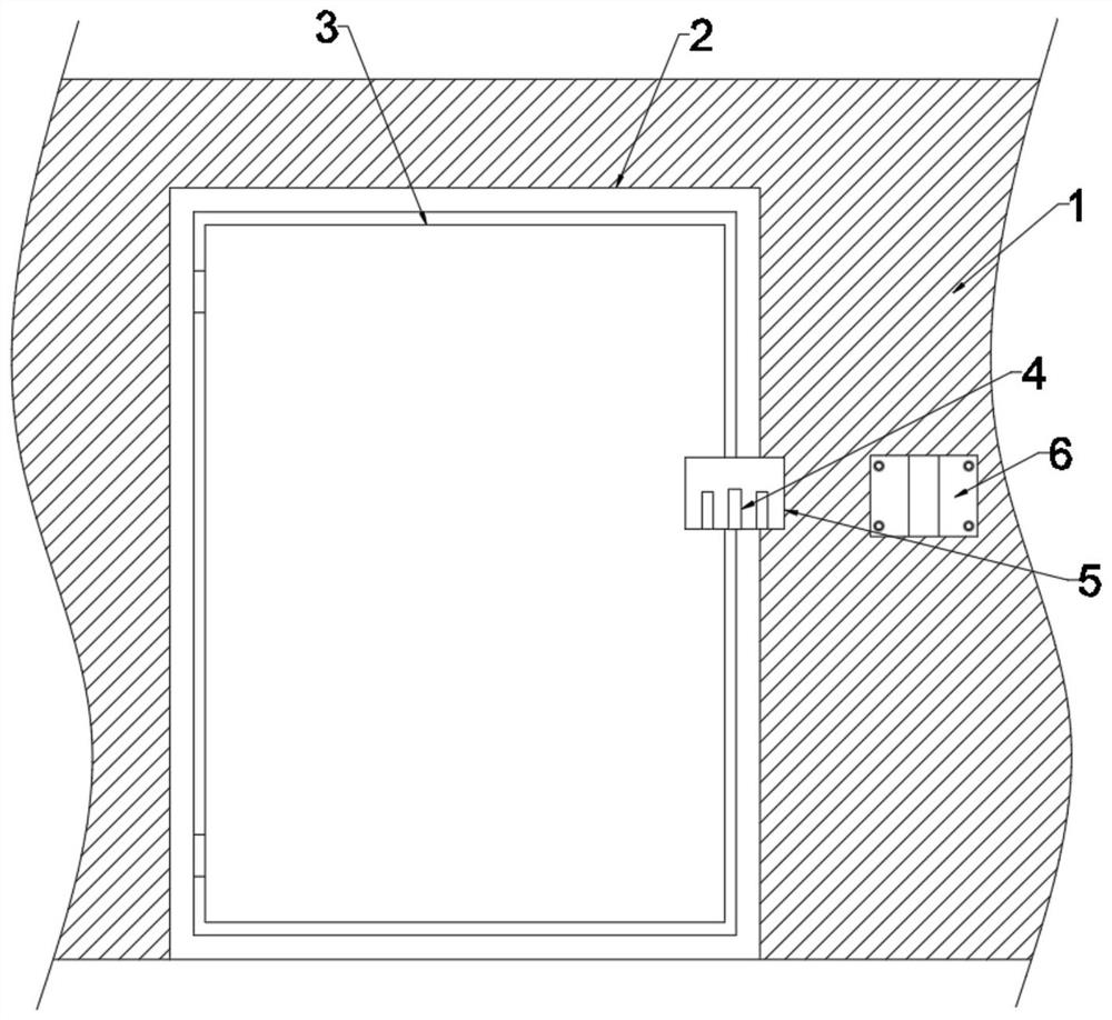 Blocking safety device for anti-collision door