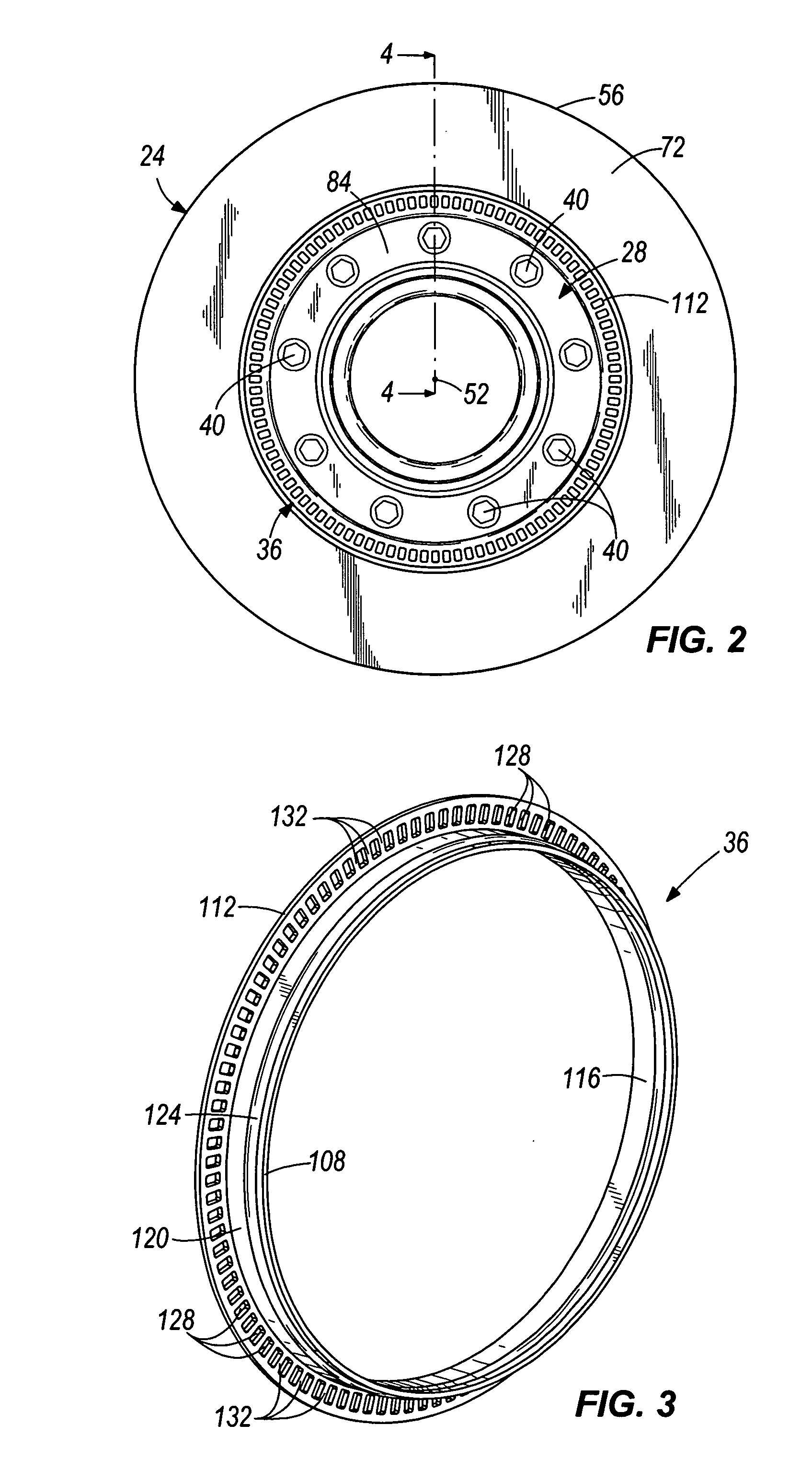 Exciter ring for a brake rotor