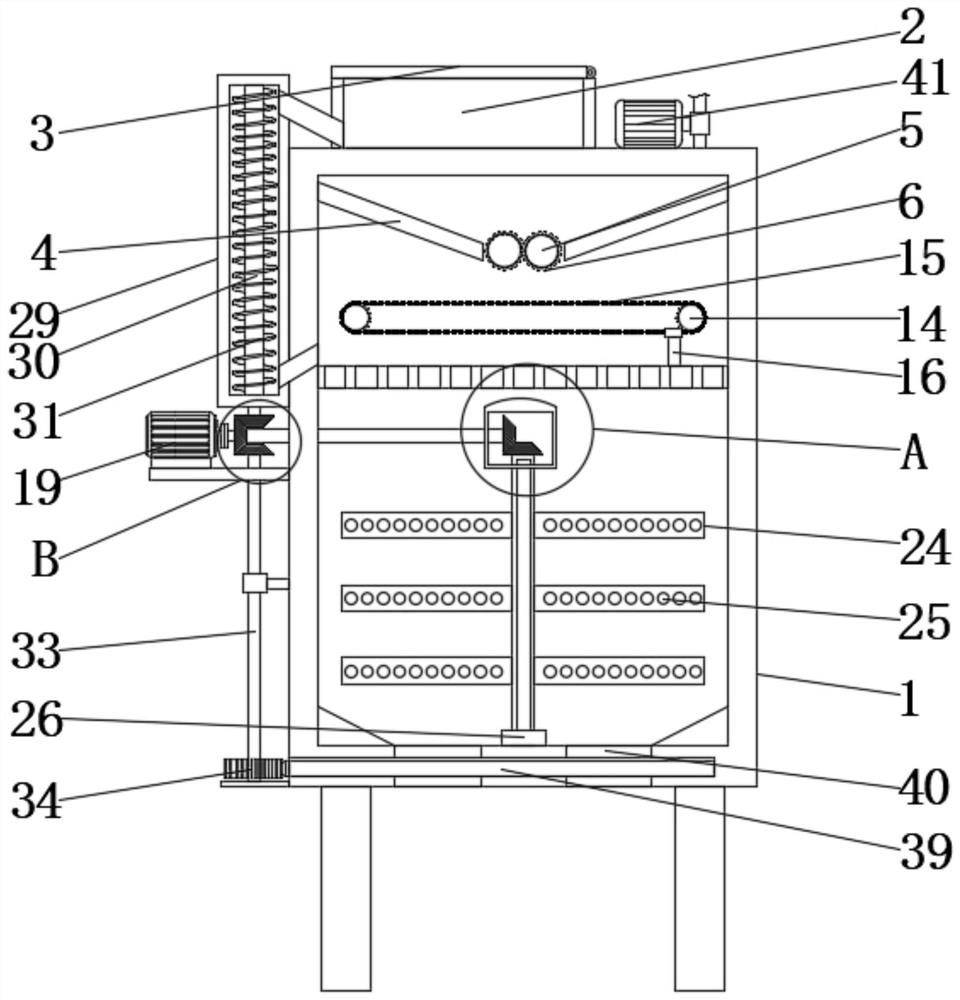 Organic fertilizer production equipment with stirring fermentation device