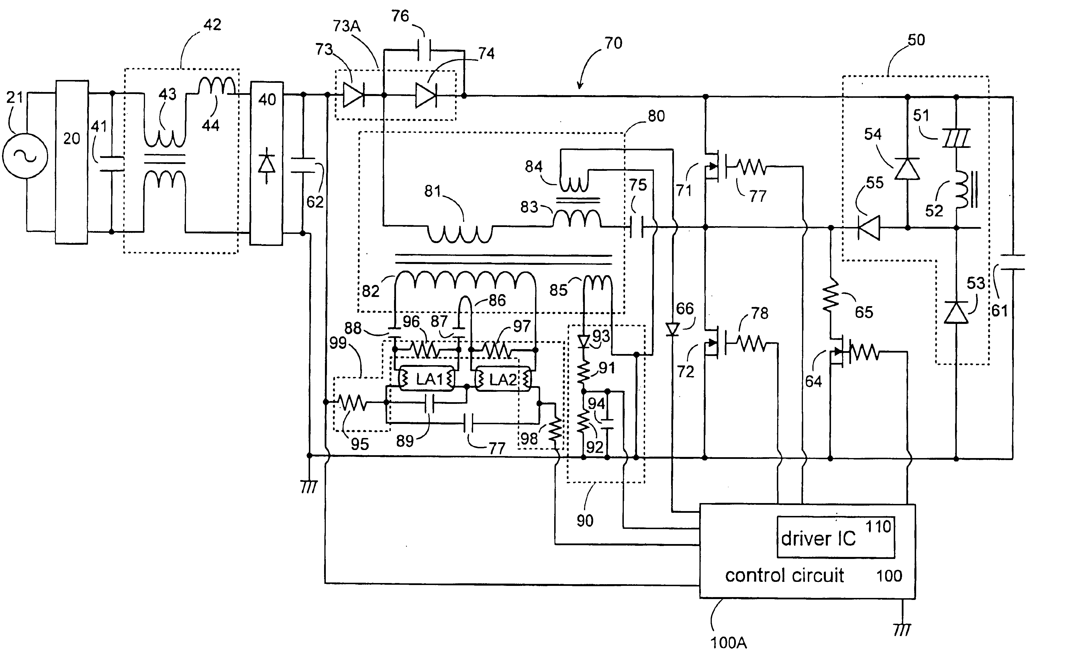 Electronic ballast for a discharge lamp