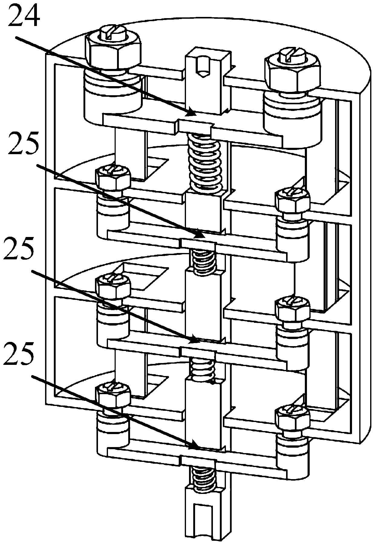 A contact structure of a commutation-type high-voltage DC contactor