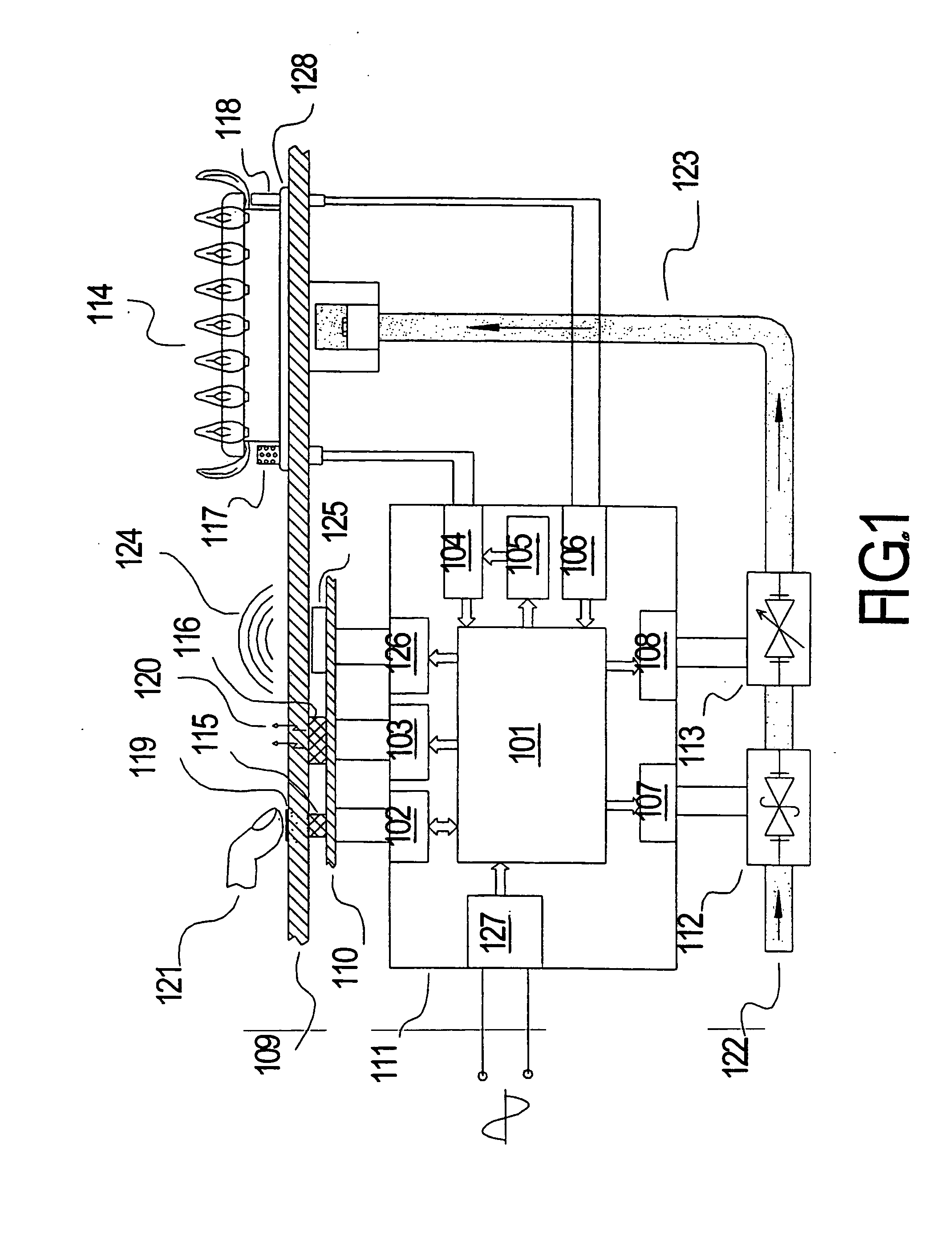 Electronic gas cooktop control with simmer system and method thereof