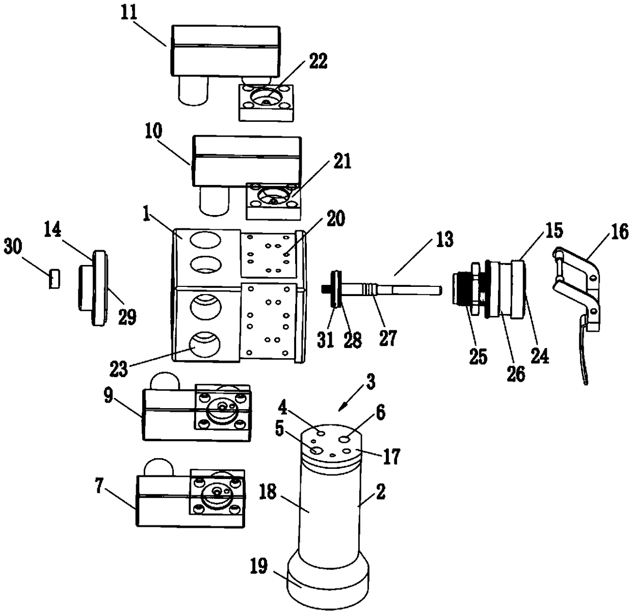 Large-dose gun head for refrigerant filling