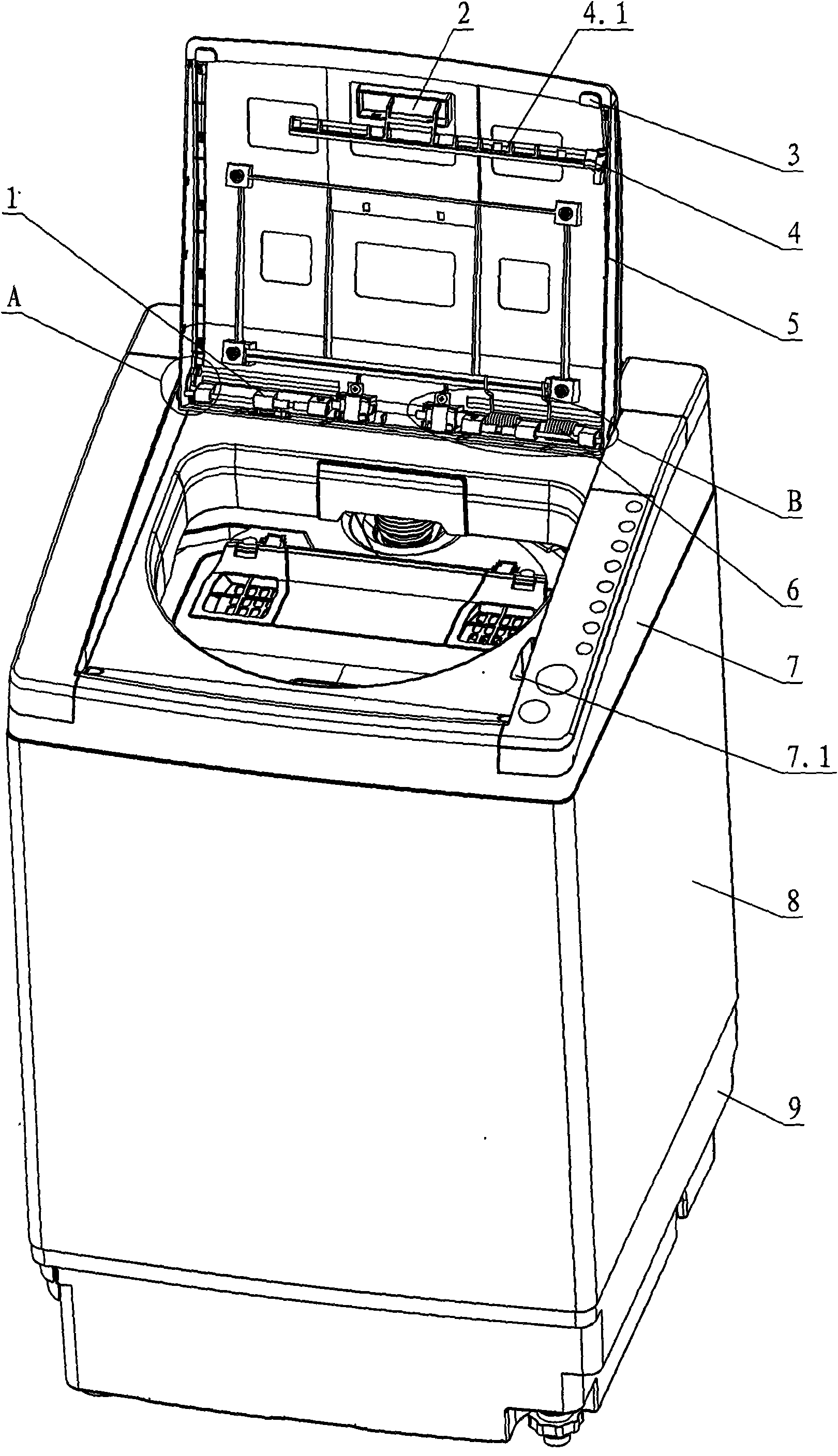 Cover structure of washing machine