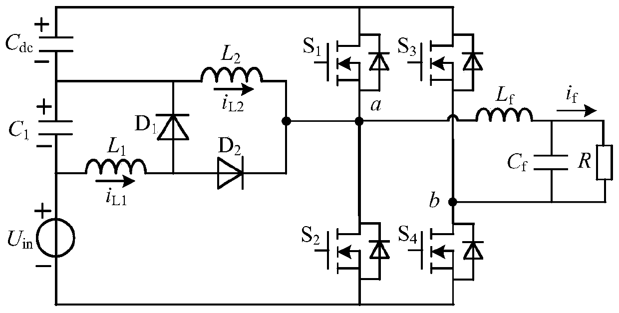CCM single-bridge-arm integrated single-phase boost inverter and control method