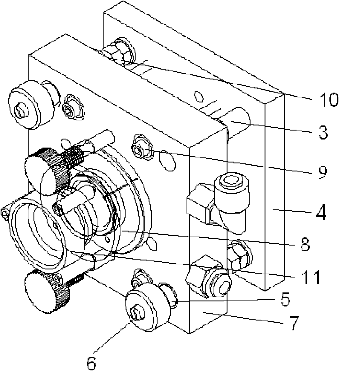 Mirror regulation device for fast axial flow gas laser