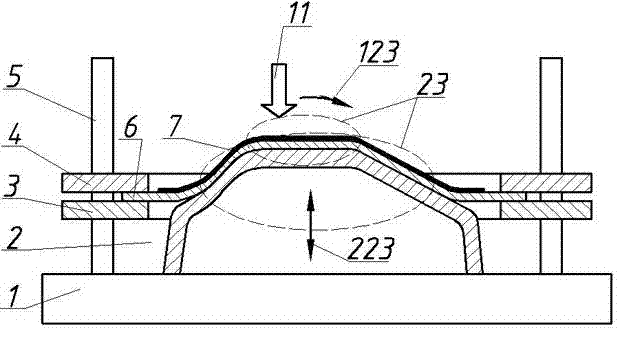 Method and device for laser pulse and electromagnetic pulse composite forming of metal sheet