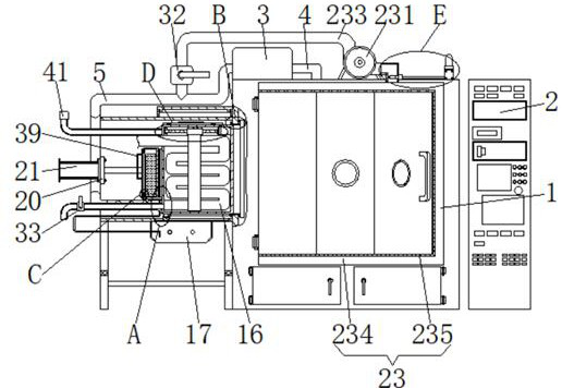 Thermal conversion system for vacuum aluminum-plating machine and conversion method of thermal conversion system