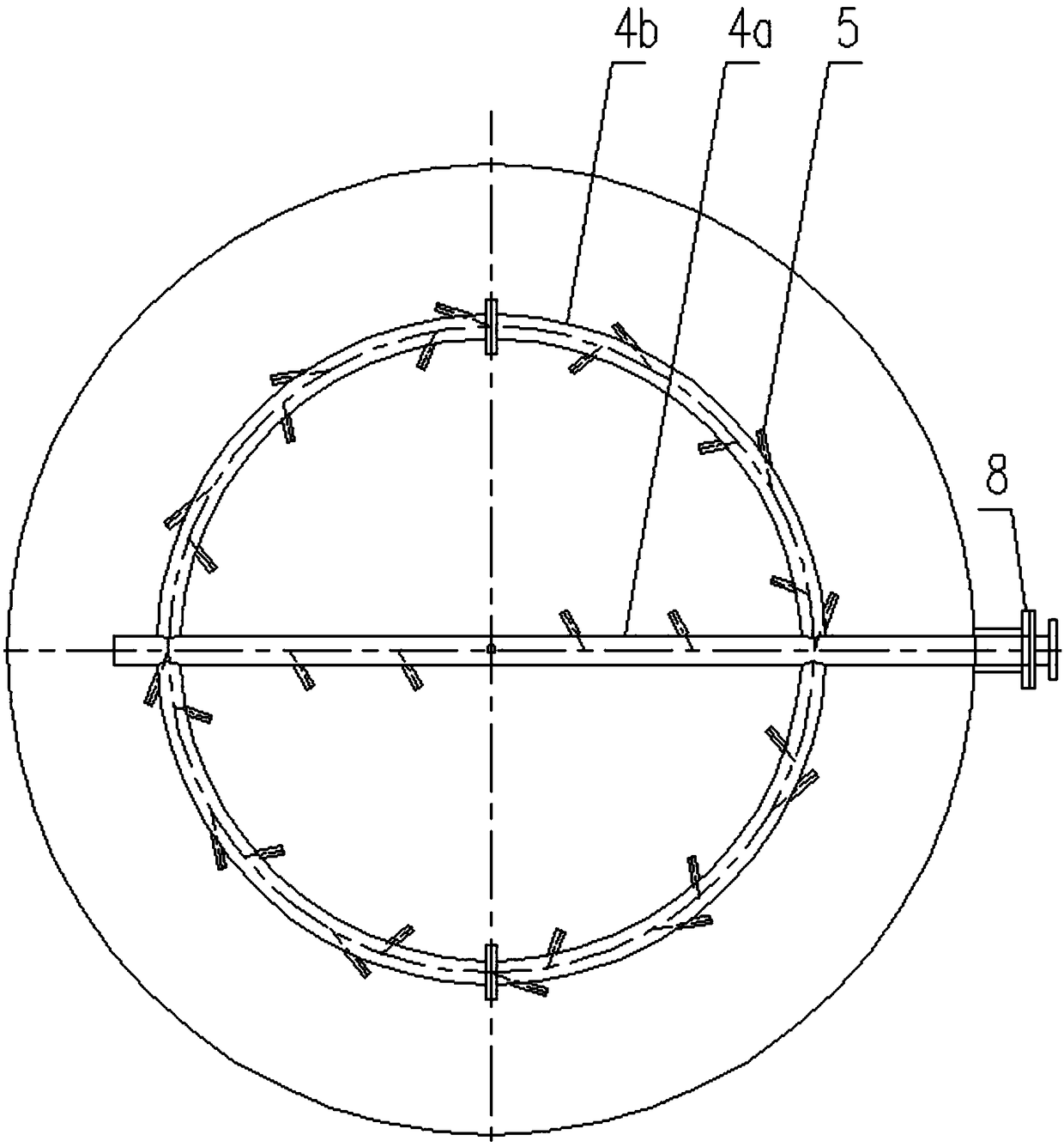 Self-stirring aeration system for wastewater regulating tank of flue gas desulfurization system and application