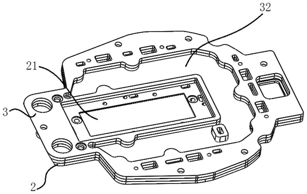 Multi-layer structure heat dissipation plate of BSG motor inverter and processing method