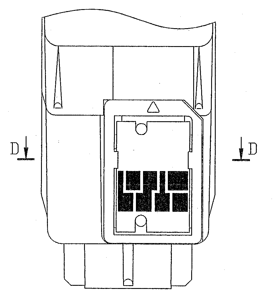 Chip retaining device of ink cartridge used in ink-jet printer