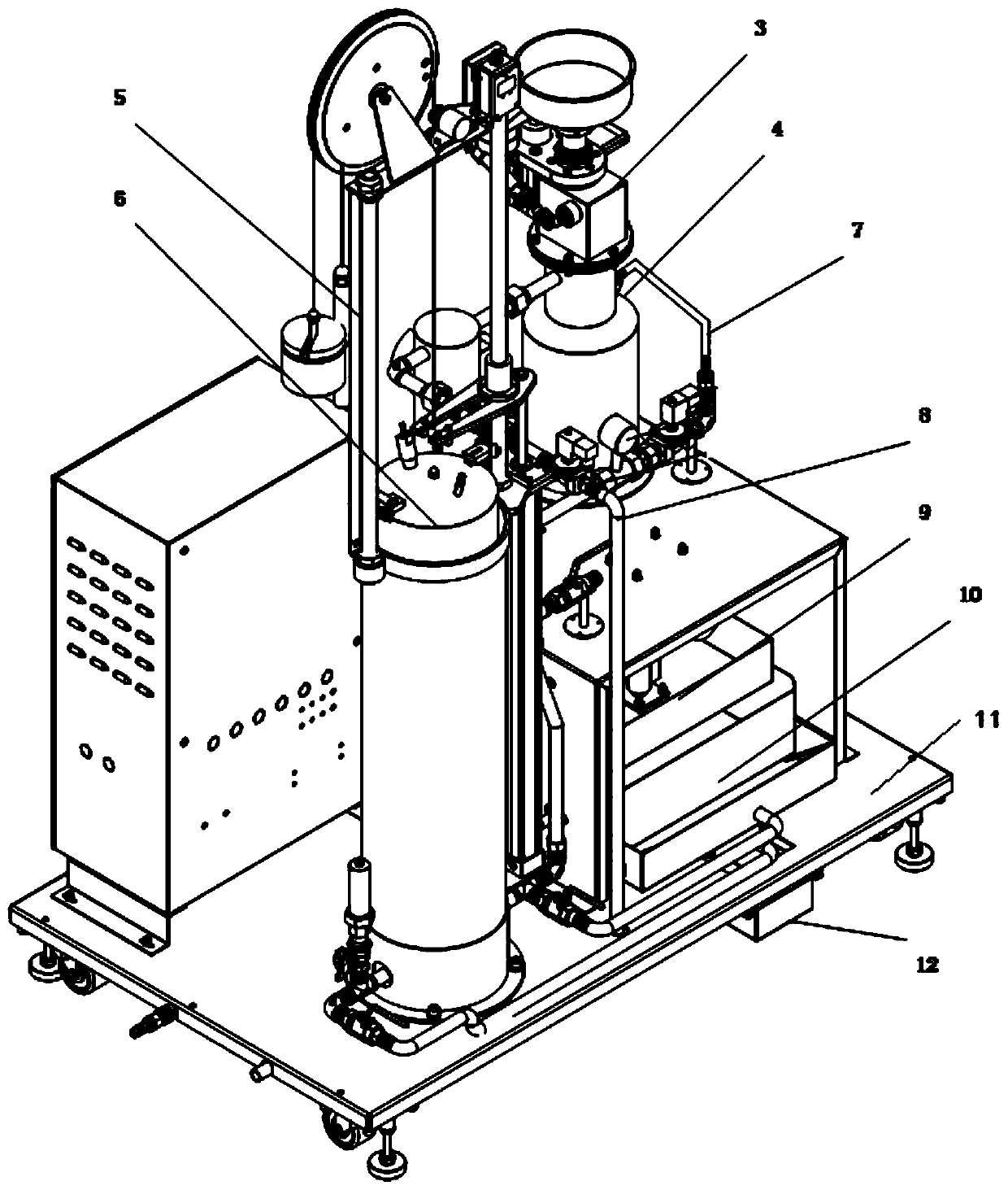 Automatic measuring device for calcium carbide gas evolution