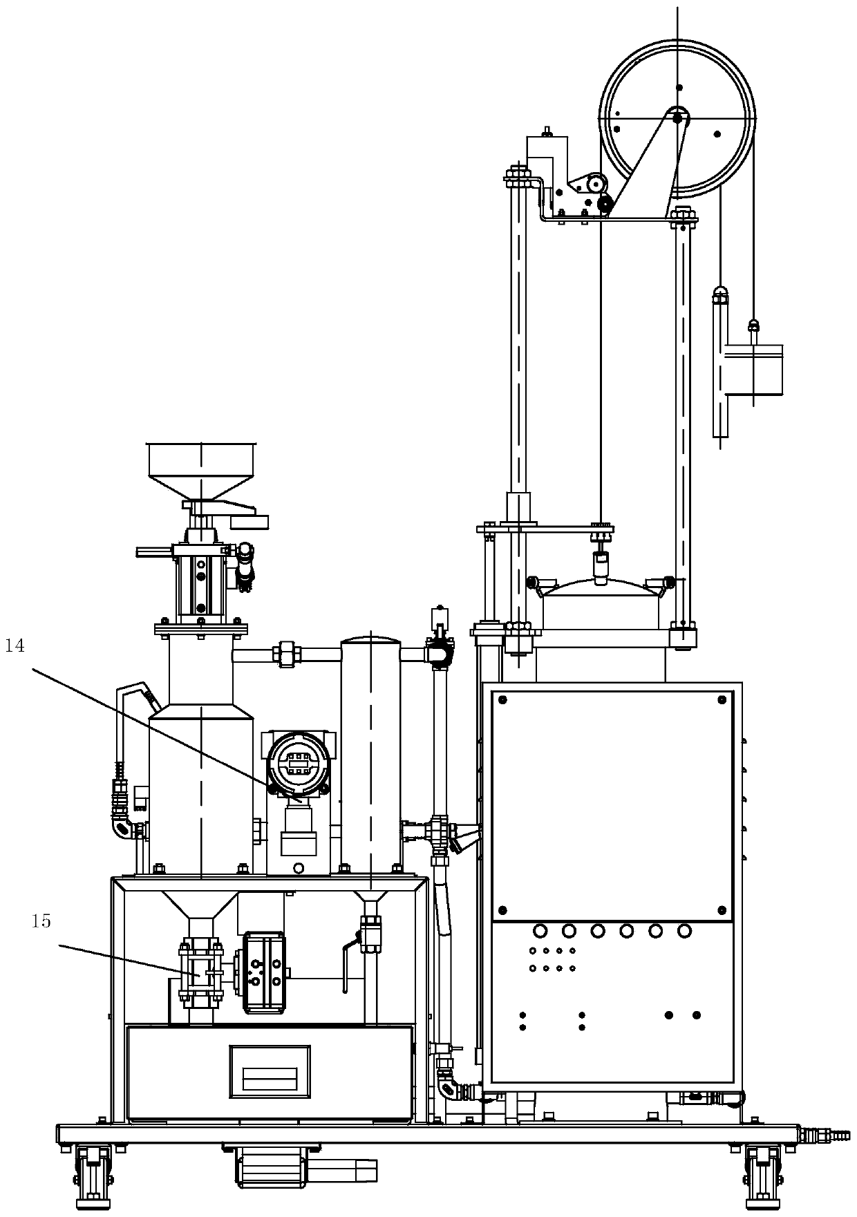 Automatic measuring device for calcium carbide gas evolution