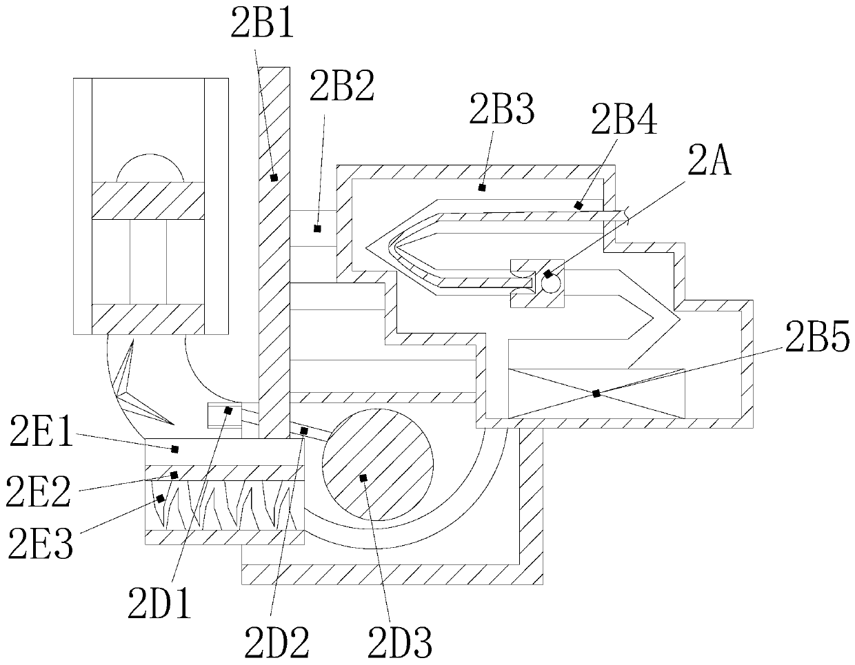 Curler hooked to staggered-type multi-layer front fly fold folding sliding shuttle for belt loop