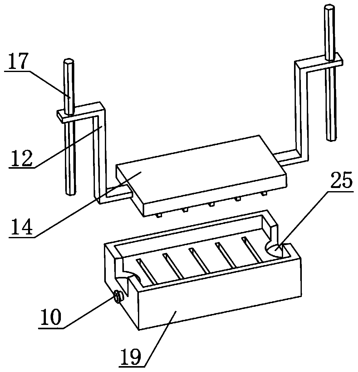 Stamping device for processing new energy automobile parts
